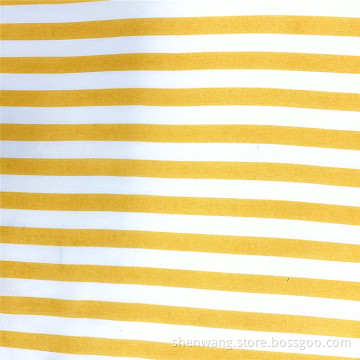 Yellow Stripes Woven Rayon Printing Clothing Fabric